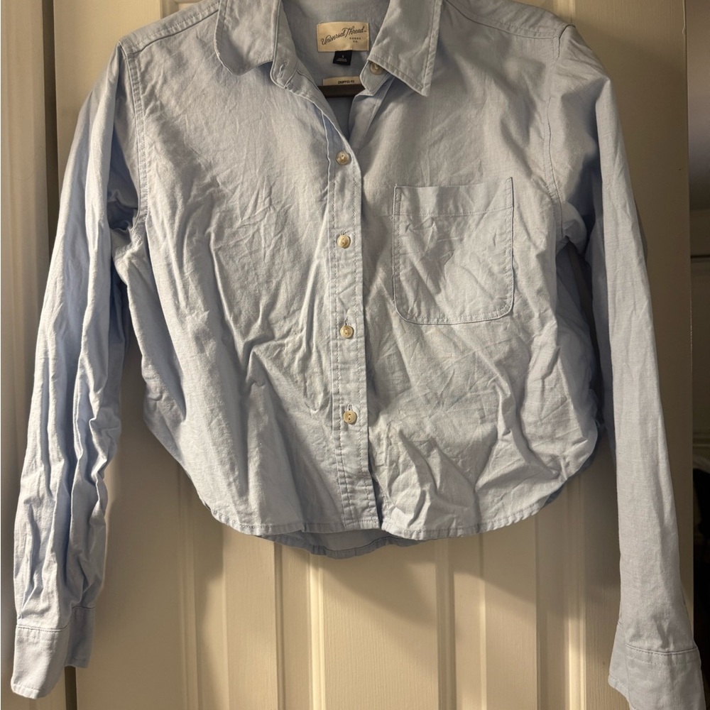 Universal Thread Light Blue Cropped Oxford